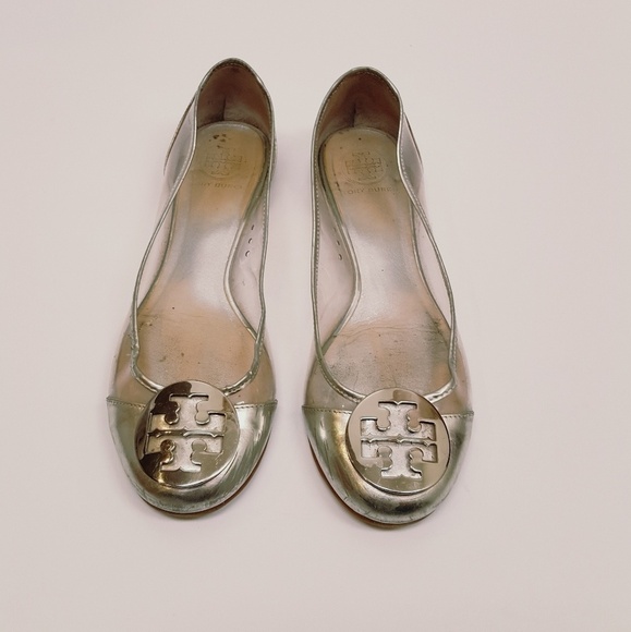 Tory Burch Silver Ballet Flats - Picture 2 of 8